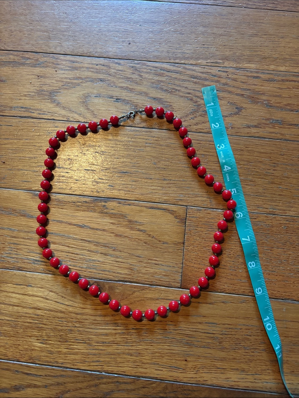 Red Beaded Necklace 12 inch- Classic Women's Jewelry